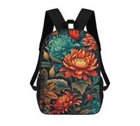 sinyumoney 3D Printed Children Backpacks Garden Floral Pattern Rucksacks Backpacks Fashion Casual Daypack Cute Travel Bags Outdoor Casual Daypack for Boy And Girl
