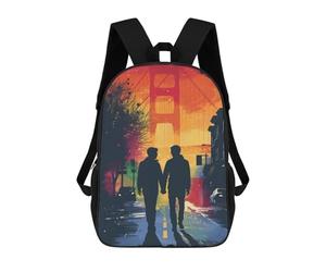 sinyumoney 3D Printed Children Backpacks Gay Vintage Rucksacks Backpacks Fashion Casual Daypack Cute Travel Bags Outdoor Casual Daypack for Boy And Girl