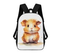 sinyumoney 3D Printed Children Backpacks Guinea Pig Watercolor Rucksacks Backpacks Fashion Casual Daypack Cute Travel Bags Outdoor Casual Daypack for Boy And Girl
