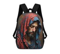sinyumoney 3D Printed Children Backpacks Man in Red And Blue Robe Rucksacks Backpacks Fashion Casual Daypack Cute Travel Bags Outdoor Casual Daypack for Boy And Girl