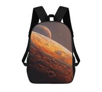 sinyumoney 3D Printed Children Backpacks Mars The Red Planet Rucksacks Backpacks Fashion Casual Daypack Cute Travel Bags Outdoor Casual Daypack for Boy And Girl