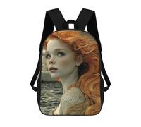 sinyumoney 3D Printed Children Backpacks Mermaids Whisper Rucksacks Backpacks Fashion Casual Daypack Cute Travel Bags Outdoor Casual Daypack for Boy And Girl
