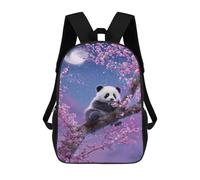 sinyumoney 3D Printed Children Backpacks Panda in Cherry Blossom Tree Rucksacks Backpacks Fashion Casual Daypack Cute Travel Bags Outdoor Casual Daypack for Boy And Girl