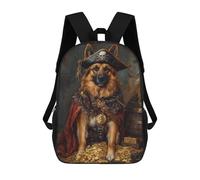 sinyumoney 3D Printed Children Backpacks Pirate Dog Treasure Chest-46 Rucksacks Backpacks Fashion Casual Daypack Cute Travel Bags Outdoor Casual Daypack for Boy And Girl