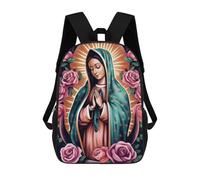 sinyumoney 3D Printed Children Backpacks Religion Poster2 Guadalupe Rucksacks Backpacks Fashion Casual Daypack Cute Travel Bags Outdoor Casual Daypack for Boy And Girl
