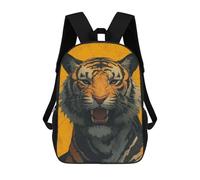 sinyumoney 3D Printed Children Backpacks Roaring Tiger Portrait Rucksacks Backpacks Fashion Casual Daypack Cute Travel Bags Outdoor Casual Daypack for Boy And Girl