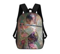 sinyumoney 3D Printed Children Backpacks Samurai Angel Sword Art Rucksacks Backpacks Fashion Casual Daypack Cute Travel Bags Outdoor Casual Daypack for Boy And Girl