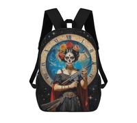 sinyumoney 3D Printed Children Backpacks Santisima Muerte Rucksacks Backpacks Fashion Casual Daypack Cute Travel Bags Outdoor Casual Daypack for Boy And Girl