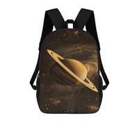 sinyumoney 3D Printed Children Backpacks Saturn's Majestic Rings in Space -1 Rucksacks Backpacks Fashion Casual Daypack Cute Travel Bags Outdoor Casual Daypack for Boy And Girl