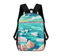 sinyumoney 3D Printed Children Backpacks Serene Dead Sea Rucksacks Backpacks Fashion Casual Daypack Cute Travel Bags Outdoor Casual Daypack for Boy And Girl