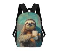 sinyumoney 3D Printed Children Backpacks Sloth with Toilet Paper in Bathroom Rucksacks Backpacks Fashion Casual Daypack Cute Travel Bags Outdoor Casual Daypack for Boy And Girl