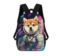 sinyumoney 3D Printed Children Backpacks Space Dog Adventure-363 Rucksacks Backpacks Fashion Casual Daypack Cute Travel Bags Outdoor Casual Daypack for Boy And Girl