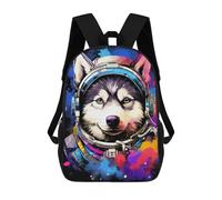 sinyumoney 3D Printed Children Backpacks Space Dog Explorer-104 Rucksacks Backpacks Fashion Casual Daypack Cute Travel Bags Outdoor Casual Daypack for Boy And Girl