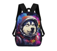 sinyumoney 3D Printed Children Backpacks Space Dog Explorer-119 Rucksacks Backpacks Fashion Casual Daypack Cute Travel Bags Outdoor Casual Daypack for Boy And Girl