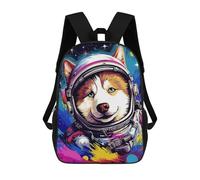 sinyumoney 3D Printed Children Backpacks Space Dog Explorer-94 Rucksacks Backpacks Fashion Casual Daypack Cute Travel Bags Outdoor Casual Daypack for Boy And Girl
