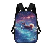 sinyumoney 3D Printed Children Backpacks Space Pup Adventure Rucksacks Backpacks Fashion Casual Daypack Cute Travel Bags Outdoor Casual Daypack for Boy And Girl