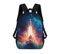 sinyumoney 3D Printed Children Backpacks Space Rocket Launch -2 Rucksacks Backpacks Fashion Casual Daypack Cute Travel Bags Outdoor Casual Daypack for Boy And Girl