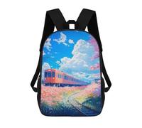 sinyumoney 3D Printed Children Backpacks Spring Train Journey Rucksacks Backpacks Fashion Casual Daypack Cute Travel Bags Outdoor Casual Daypack for Boy And Girl
