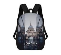 sinyumoney 3D Printed Children Backpacks ST PAULS Rucksacks Backpacks Fashion Casual Daypack Cute Travel Bags Outdoor Casual Daypack for Boy And Girl