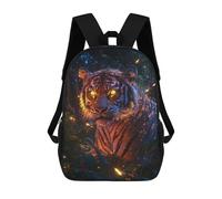 sinyumoney 3D Printed Children Backpacks Tiger in The Night Rucksacks Backpacks Fashion Casual Daypack Cute Travel Bags Outdoor Casual Daypack for Boy And Girl