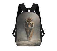 sinyumoney 3D Printed Children Backpacks Tiger Wildlife Painting Artwork-2 Rucksacks Backpacks Fashion Casual Daypack Cute Travel Bags Outdoor Casual Daypack for Boy And Girl