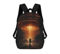sinyumoney 3D Printed Children Backpacks UFO Alien Abduction Rucksacks Backpacks Fashion Casual Daypack Cute Travel Bags Outdoor Casual Daypack for Boy And Girl