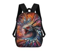 sinyumoney 3D Printed Children Backpacks Vibrant Dragon Vortex Rucksacks Backpacks Fashion Casual Daypack Cute Travel Bags Outdoor Casual Daypack for Boy And Girl