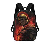 sinyumoney 3D Printed Children Backpacks Warriors Never Give Up Rucksacks Backpacks Fashion Casual Daypack Cute Travel Bags Outdoor Casual Daypack for Boy And Girl