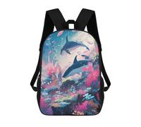 sinyumoney 3D Printed Children Backpacks Whale Paradise Underwater Rucksacks Backpacks Fashion Casual Daypack Cute Travel Bags Outdoor Casual Daypack for Boy And Girl