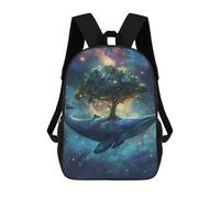 sinyumoney 3D Printed Children Backpacks Whale Tree Fantasy Artwork Rucksacks Backpacks Fashion Casual Daypack Cute Travel Bags Outdoor Casual Daypack for Boy And Girl