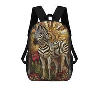 sinyumoney 3D Printed Children Backpacks Zebra Fan Art Rucksacks Backpacks Fashion Casual Daypack Cute Travel Bags Outdoor Casual Daypack for Boy And Girl