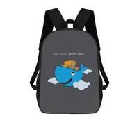 sinyumoney 3D Printed Children Brew Install Docker Cloud Rucksacks Fashion Casual Daypack Cute Travel Bags Outdoor Casual Daypack for Boy And Girl 17inch