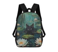 sinyumoney 3D Printed Children Cat Hiding Underwater Rucksacks Fashion Casual Daypack Cute Travel Bags Outdoor Casual Daypack for Boy And Girl 17inch