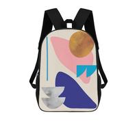 sinyumoney 3D Printed Children Collage Art A Rucksacks Fashion Casual Daypack Cute Travel Bags Outdoor Casual Daypack for Boy And Girl 17inch