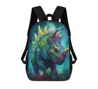 sinyumoney 3D Printed Children Colorful Dinosaur Illustration Rucksacks Fashion Casual Daypack Cute Travel Bags Outdoor Casual Daypack for Boy And Girl 17inch