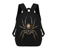 sinyumoney 3D Printed Children Dark Gold Spider Animal Rucksacks Fashion Casual Daypack Cute Travel Bags Outdoor Casual Daypack for Boy And Girl 17inch