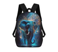 sinyumoney 3D Printed Children Enchanted Elephant in Mystic Forest Rucksacks Fashion Casual Daypack Cute Travel Bags Outdoor Casual Daypack for Boy And Girl 17inch