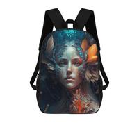 sinyumoney 3D Printed Children Enchanted Forest Portrait -1 Rucksacks Fashion Casual Daypack Cute Travel Bags Outdoor Casual Daypack for Boy And Girl 17inch