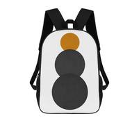 sinyumoney 3D Printed Children Expressionist Figures 2 Rucksacks Fashion Casual Daypack Cute Travel Bags Outdoor Casual Daypack for Boy And Girl 17inch