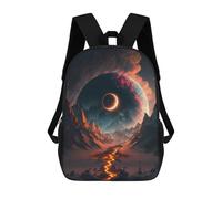 sinyumoney 3D Printed Children Fiery Path to The Eclipse Rucksacks Fashion Casual Daypack Cute Travel Bags Outdoor Casual Daypack for Boy And Girl 17inch