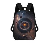 sinyumoney 3D Printed Children Galactic Spiral Nebula -1 Rucksacks Fashion Casual Daypack Cute Travel Bags Outdoor Casual Daypack for Boy And Girl 17inch