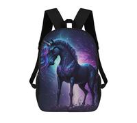 sinyumoney 3D Printed Children Galactic Unicorn Majesty -2 Rucksacks Fashion Casual Daypack Cute Travel Bags Outdoor Casual Daypack for Boy And Girl 17inch