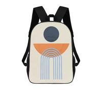 sinyumoney 3D Printed Children Geometric Shapes E Rucksacks Fashion Casual Daypack Cute Travel Bags Outdoor Casual Daypack for Boy And Girl 17inch