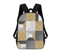 sinyumoney 3D Printed Children Geometric Textures VIII Rucksacks Fashion Casual Daypack Cute Travel Bags Outdoor Casual Daypack for Boy And Girl 17inch