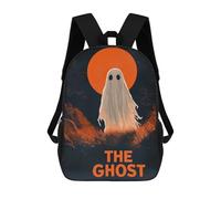 sinyumoney 3D Printed Children Halloween The Ghost Rucksacks Fashion Casual Daypack Cute Travel Bags Outdoor Casual Daypack for Boy And Girl 17inch