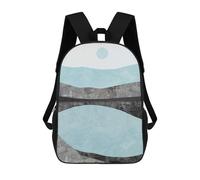 sinyumoney 3D Printed Children Modern Landscape XIX Rucksacks Fashion Casual Daypack Cute Travel Bags Outdoor Casual Daypack for Boy And Girl 17inch