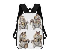 sinyumoney 3D Printed Children Nuts About Ice Cream Rucksacks Fashion Casual Daypack Cute Travel Bags Outdoor Casual Daypack for Boy And Girl 17inch