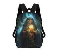 sinyumoney 3D Printed Children Owl Time Wizard Rucksacks Fashion Casual Daypack Cute Travel Bags Outdoor Casual Daypack for Boy And Girl 17inch
