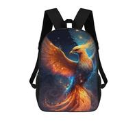 sinyumoney 3D Printed Children Phoenix Rise Celestial Artwork Rucksacks Fashion Casual Daypack Cute Travel Bags Outdoor Casual Daypack for Boy And Girl 17inch