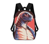 sinyumoney 3D Printed Children Stylized Turtle Illustration Rucksacks Fashion Casual Daypack Cute Travel Bags Outdoor Casual Daypack for Boy And Girl 17inch